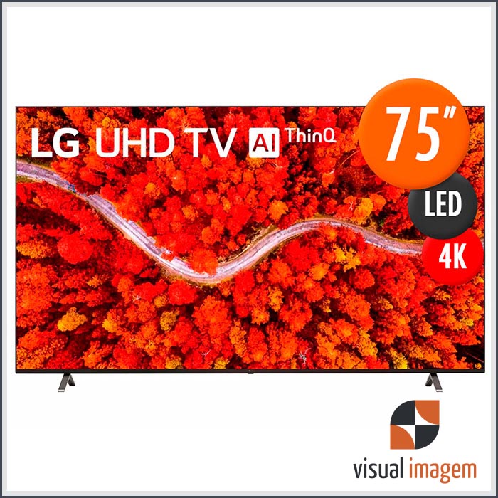 Aluguel de Smart TV LED 75 LG 4K 75UP8050