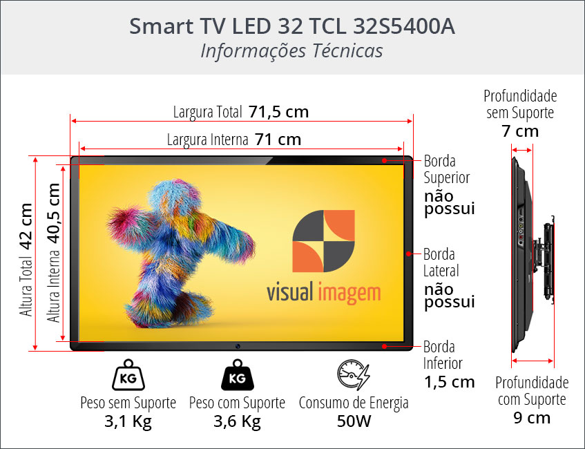 Alugar TV LED TCL 32S5400A